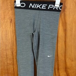 Nike-Pro Womens Charcoal Leggings